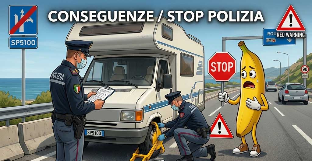 Camper sharing, condivisione camper: stop della polizia